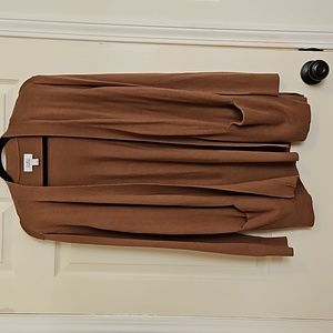 Tan Long Boyfriend Cardigan